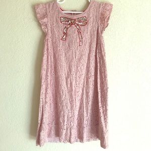 Mini Boden pink dress with sequin bow